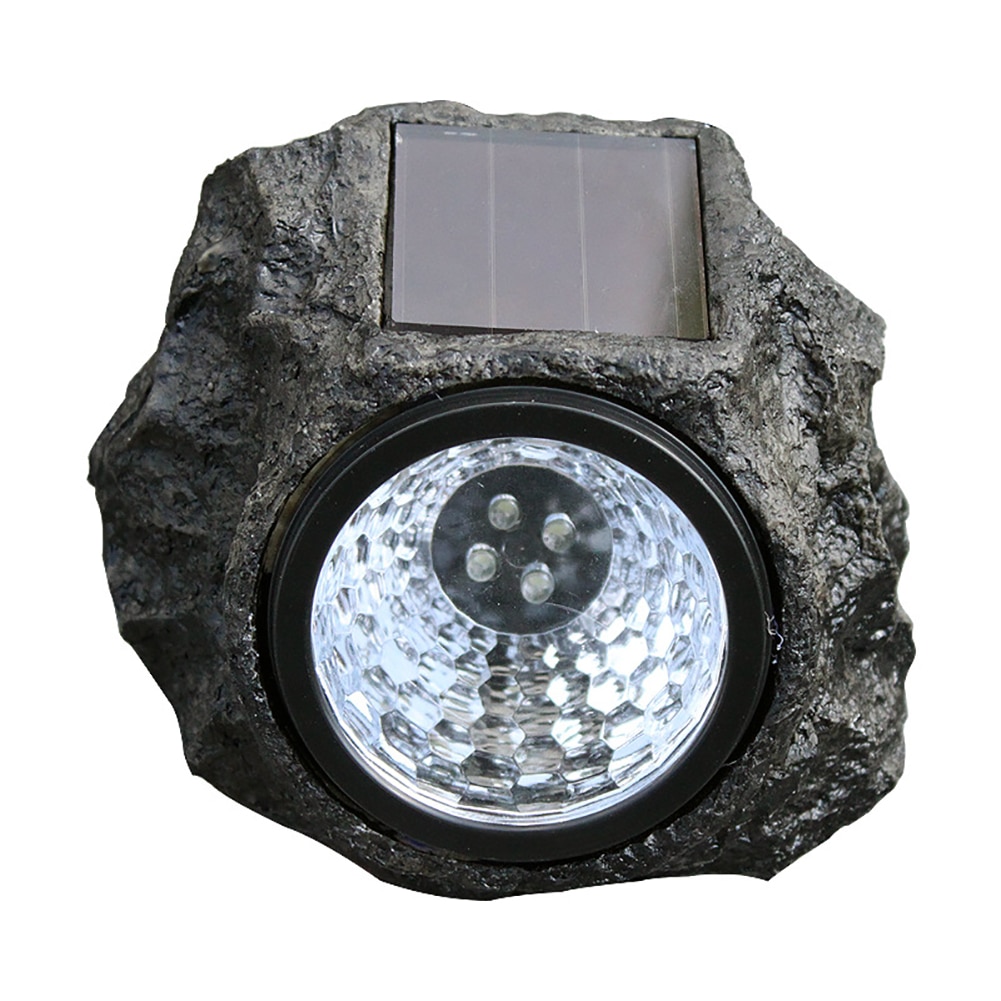 모형 돌 LED 태양 램프 IP44 방수 야외 정원 램프 스마트 조명 제어 스위치 태양 빛 홈 정원 조명